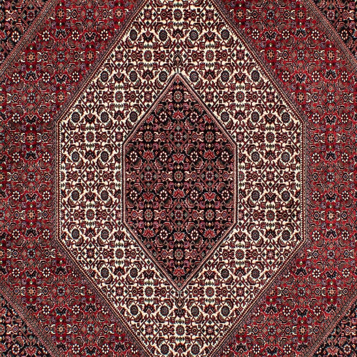 Persisk tæppe - Bijar - 305 x 203 cm - mørkerød