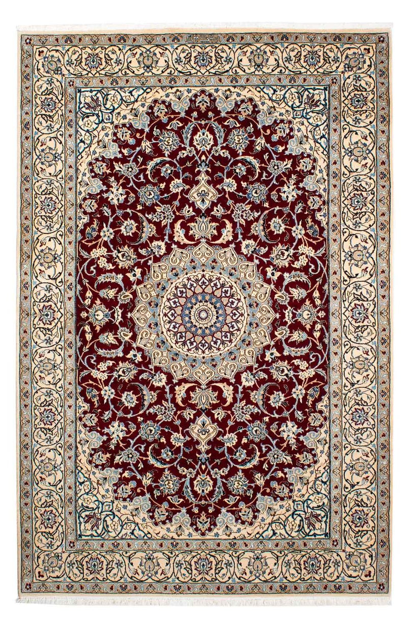 Persisk tæppe - Nain - Royal - 242 x 155 cm - mørkerød