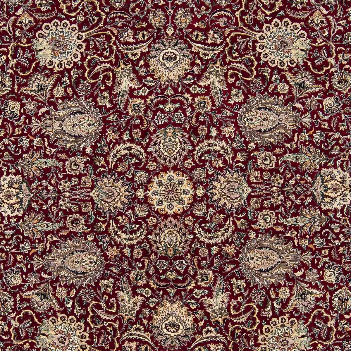 Vintage tæppe - 305 x 244 cm - mørkerød