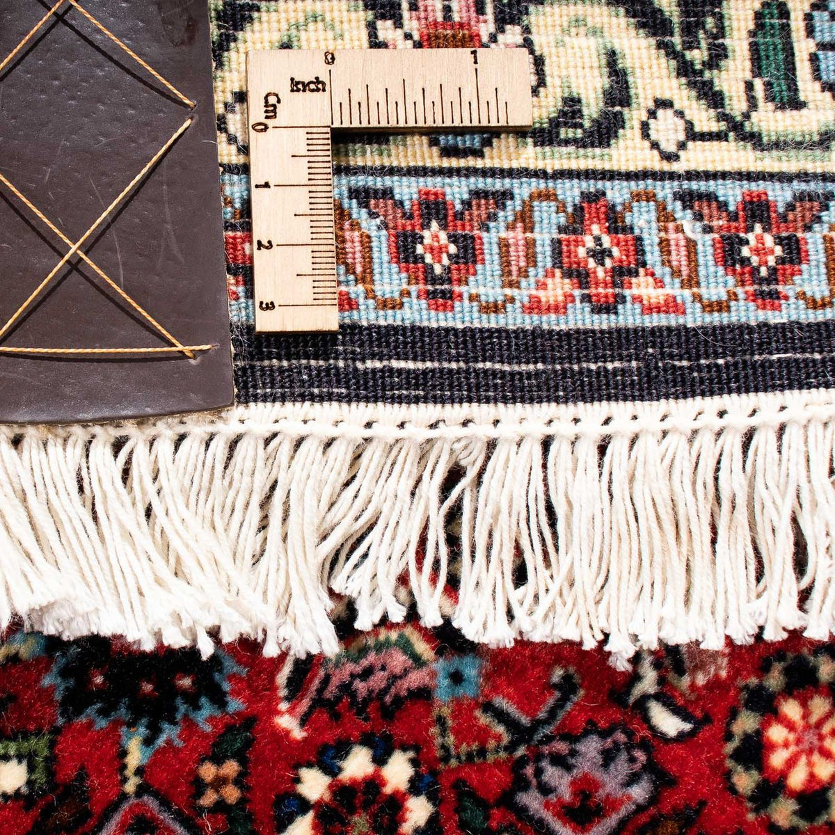 Persisk tæppe - Bijar - 252 x 170 cm - mørkerød