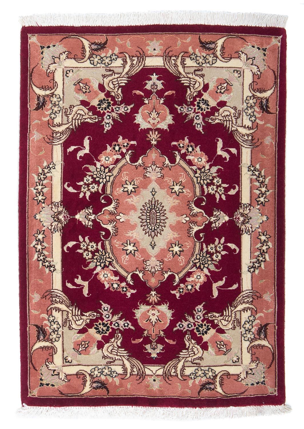 Persisk tæppe - Tabriz - Royal - 85 x 61 cm - mørkerød