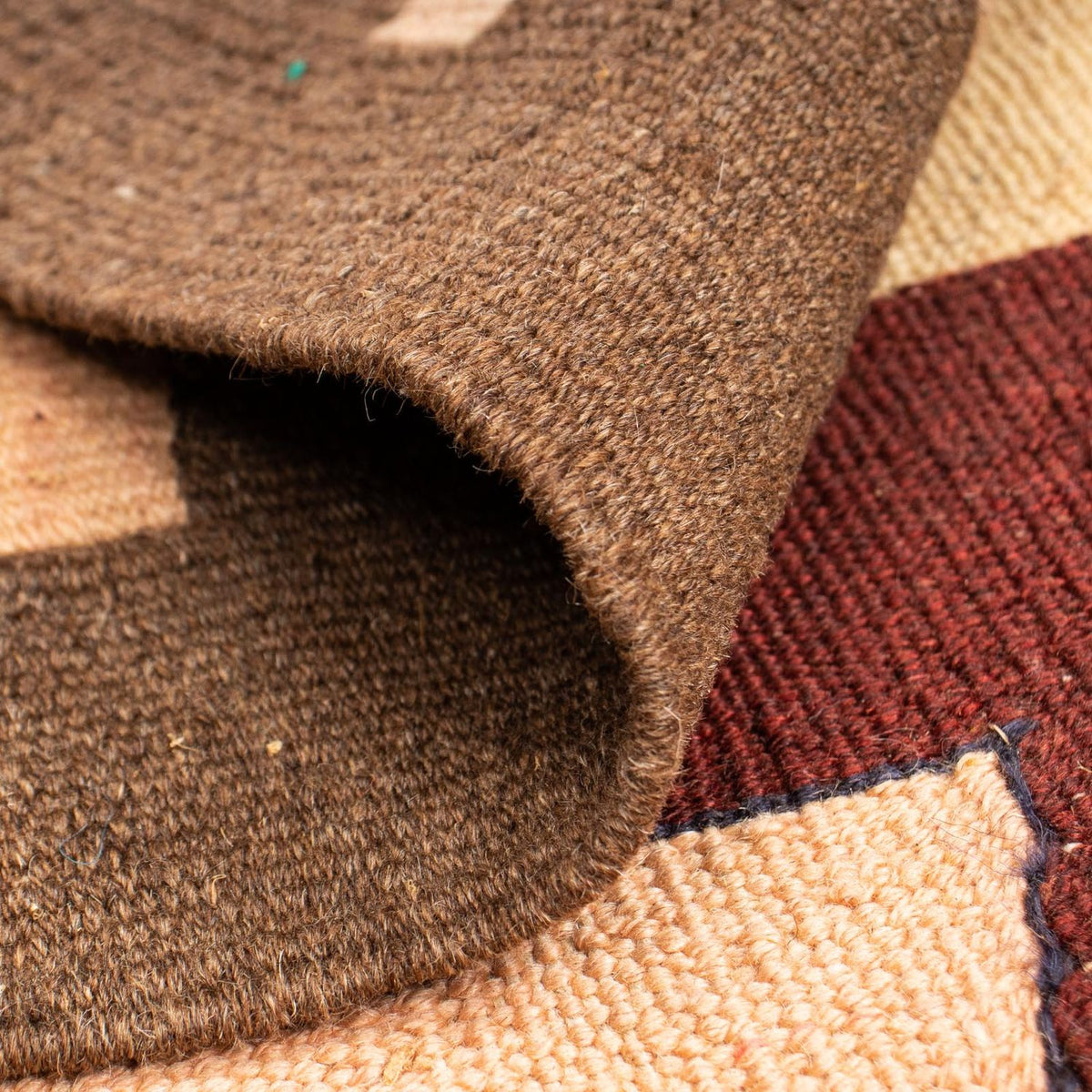 Kelim-tæppe - orientalsk - 158 x 120 cm - lys brun