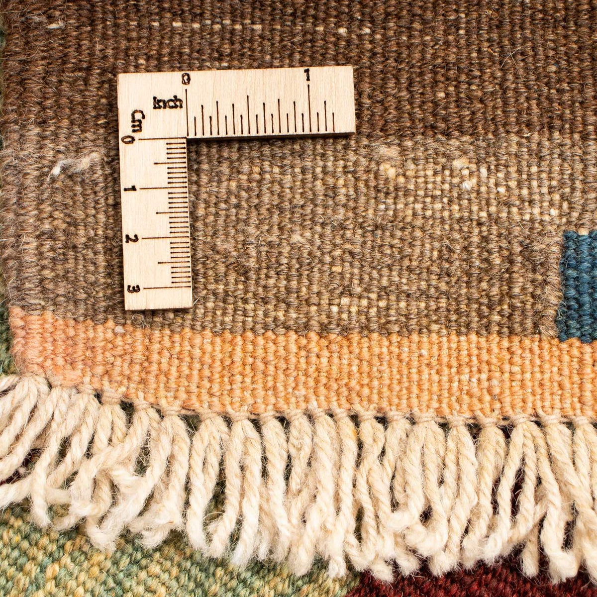 Kelim-tæppe - orientalsk - 158 x 120 cm - lys brun