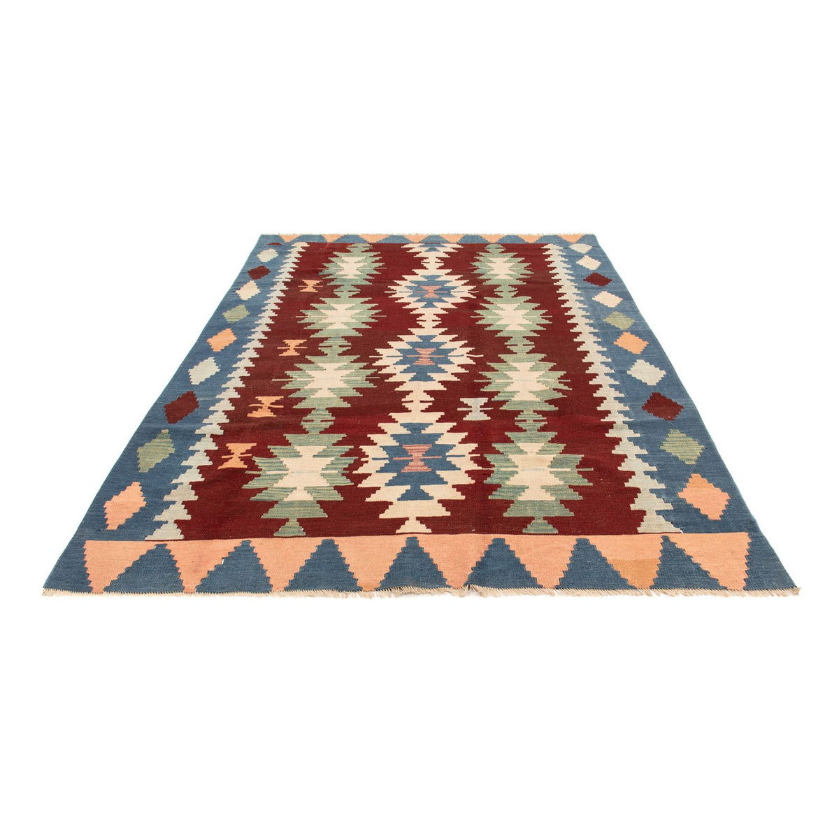Kelim-tæppe - orientalsk - 265 x 190 cm - mørkerød