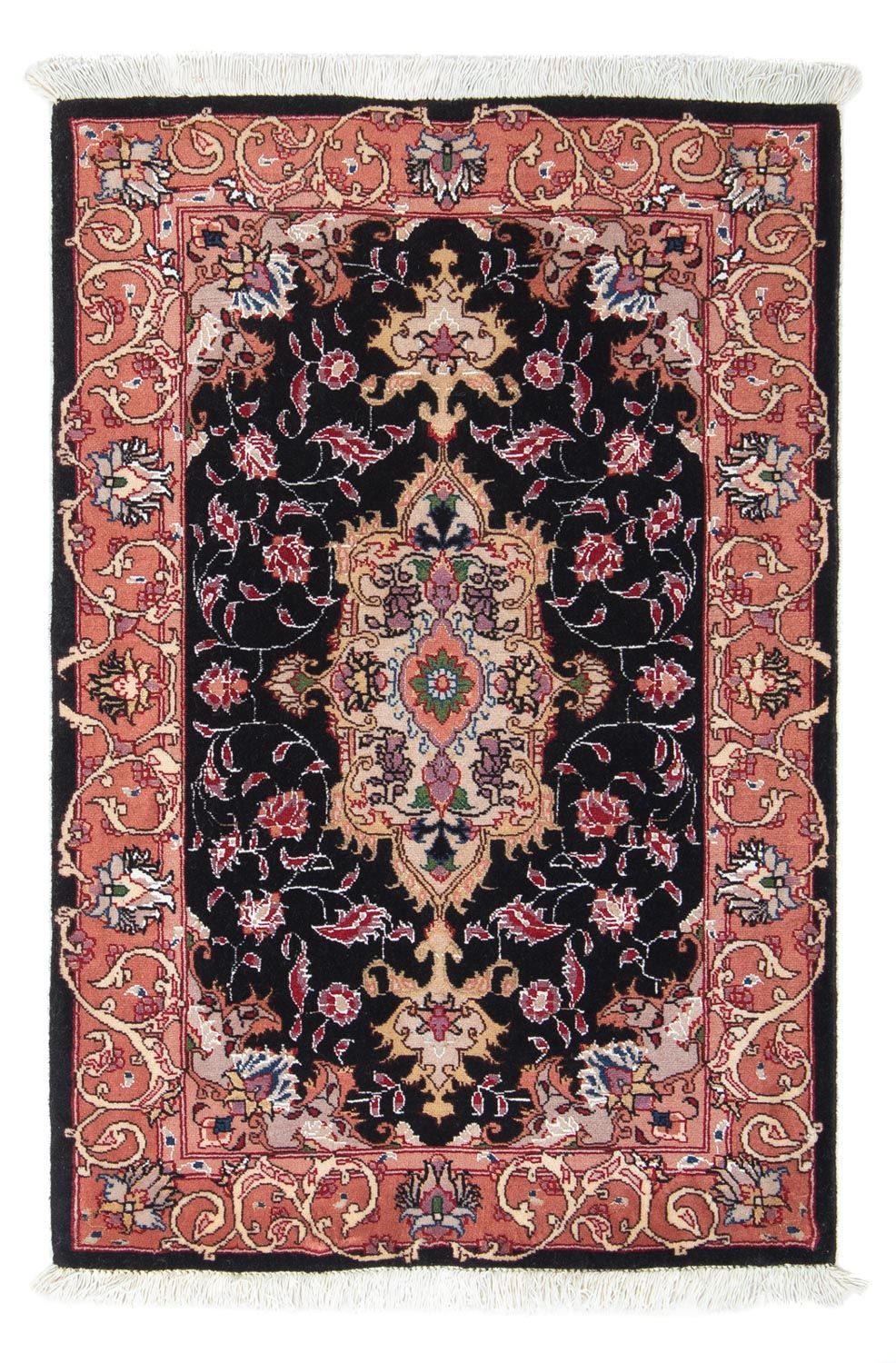 Persisk tæppe - Tabriz - Royal - 91 x 61 cm - mørkeblå