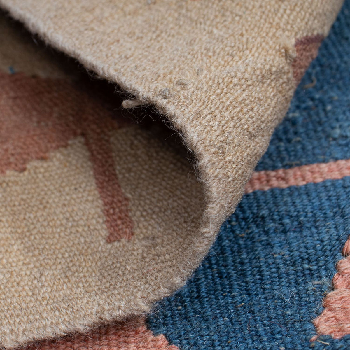 Kelim-tæppe - orientalsk - 160 x 115 cm - blå