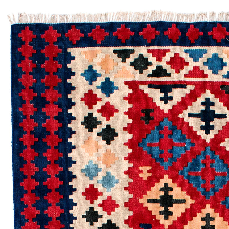 Kelim-tæppe - orientalsk - 202 x 153 cm - rød