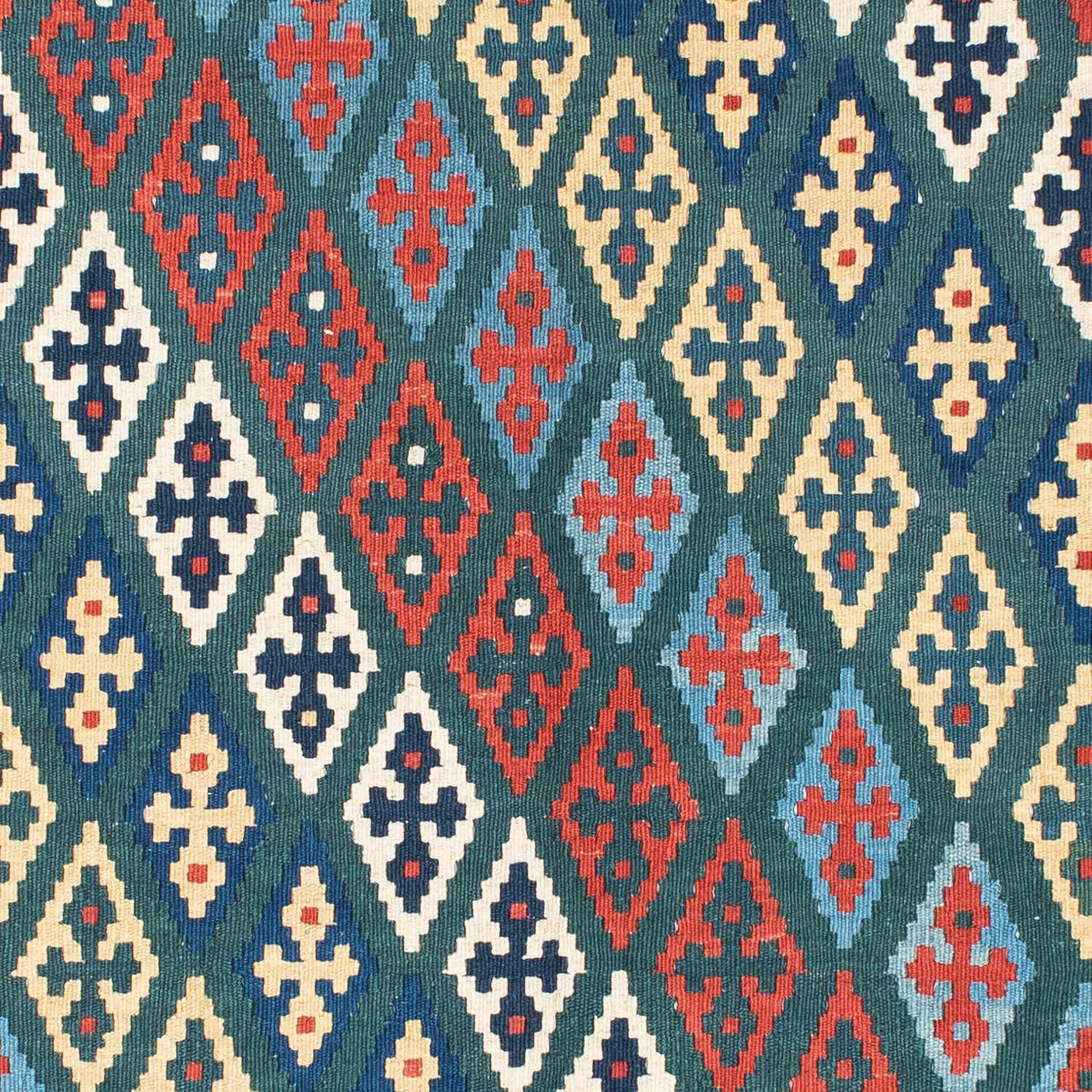 Kelim-tæppe - orientalsk - 193 x 131 cm - blå