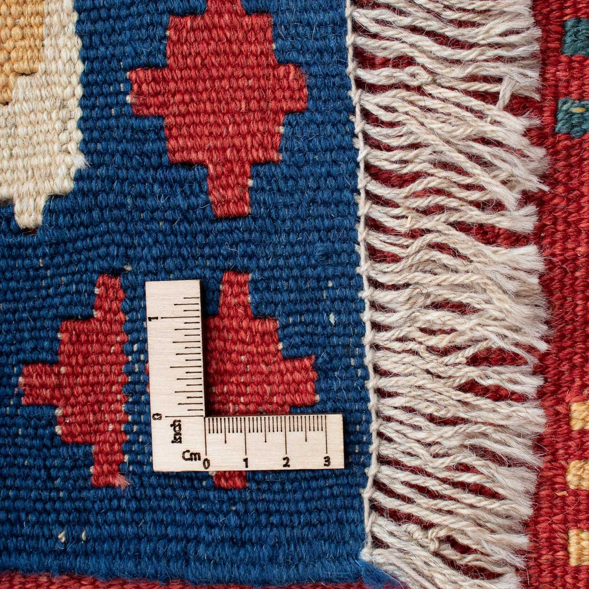 Kelim-tæppe - orientalsk - 222 x 146 cm - mørkerød