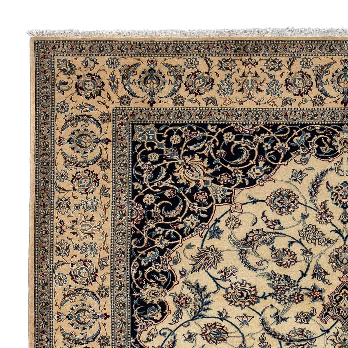 Persisk tæppe - Nain - Royal - 353 x 252 cm - mørk beige