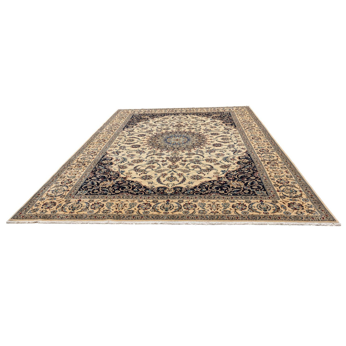 Persisk tæppe - Nain - Royal - 353 x 252 cm - mørk beige