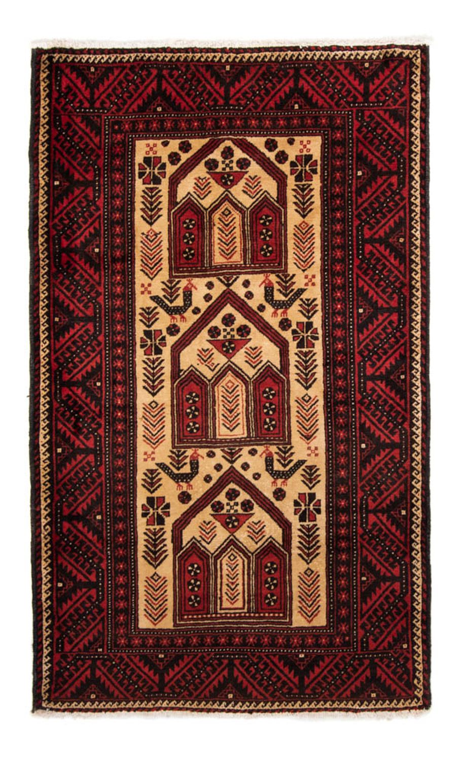 Baluch-tæppe - 193 x 118 cm - rød