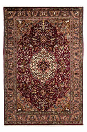 Persisk tæppe - Tabriz - Royal - 285 x 202 cm - mørkerød