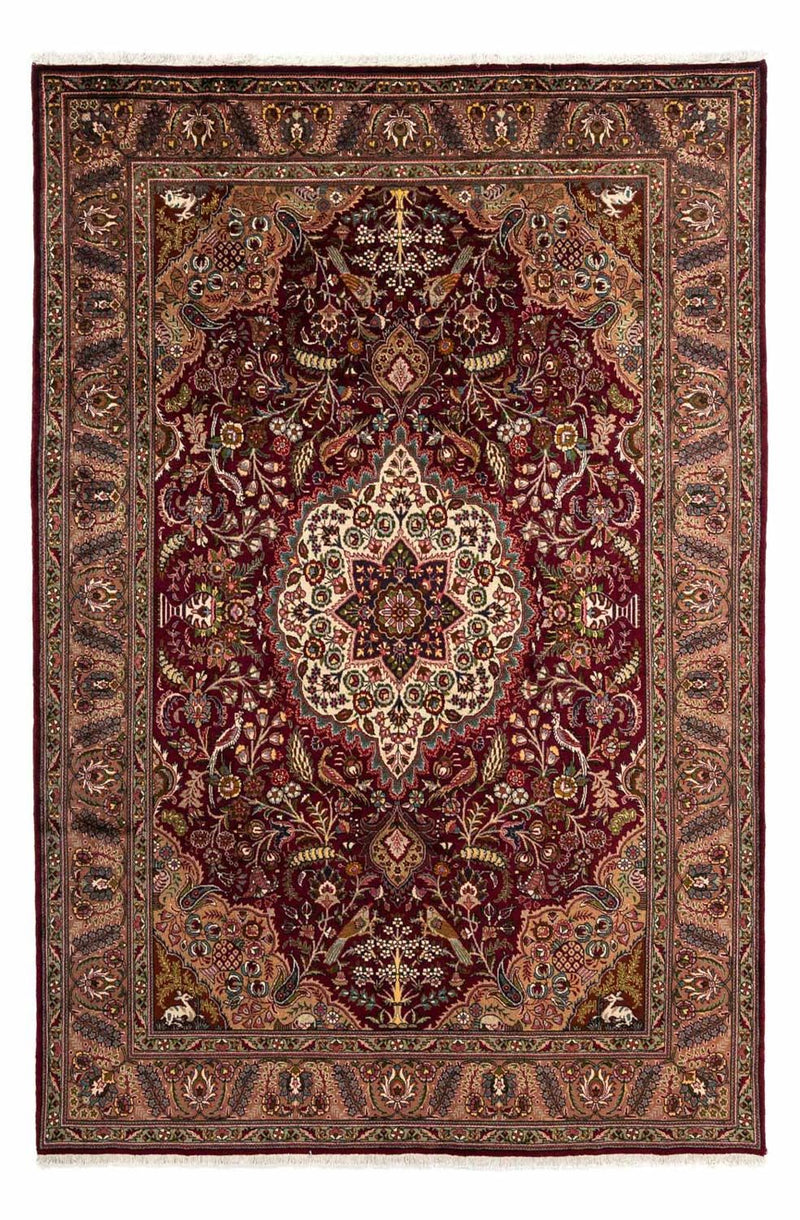 Persisk tæppe - Tabriz - Royal - 285 x 202 cm - mørkerød