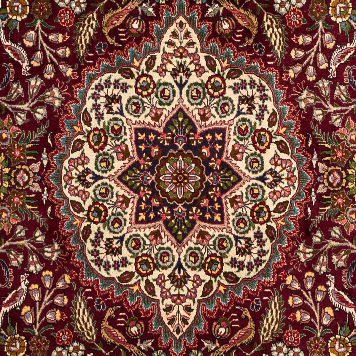 Persisk tæppe - Tabriz - Royal - 285 x 202 cm - mørkerød