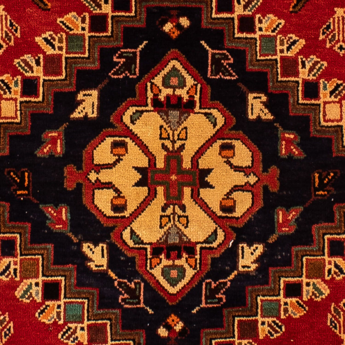 Persisk tæppe - Nomadisk - 302 x 219 cm - mørkerød
