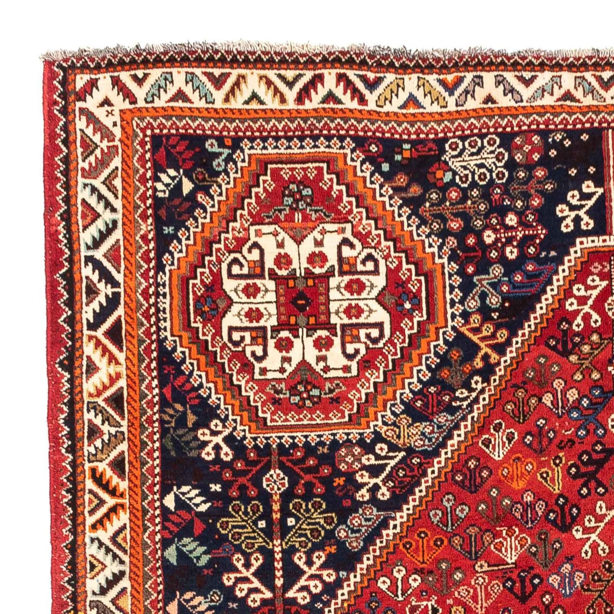 Persisk tæppe - Nomadisk - 251 x 176 cm - mørkerød