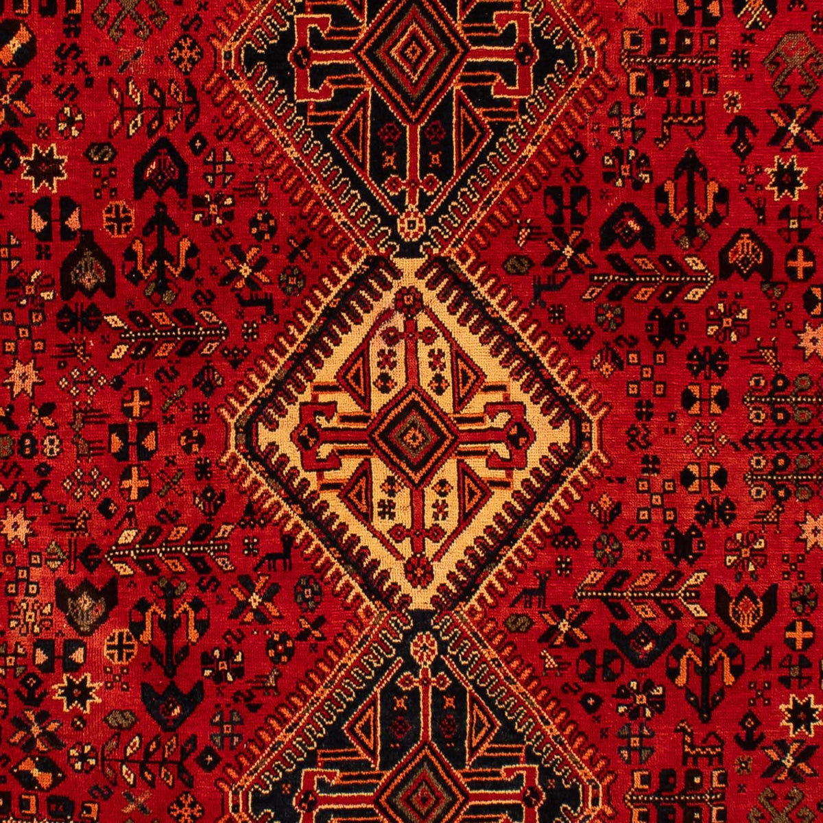 Persisk tæppe - Nomadisk - 289 x 199 cm - mørkerød