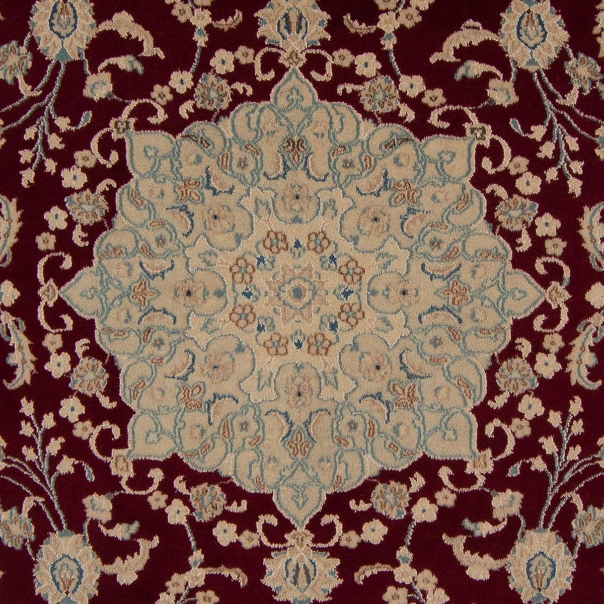 Persisk tæppe - Nain - 338 x 244 cm - mørkerød