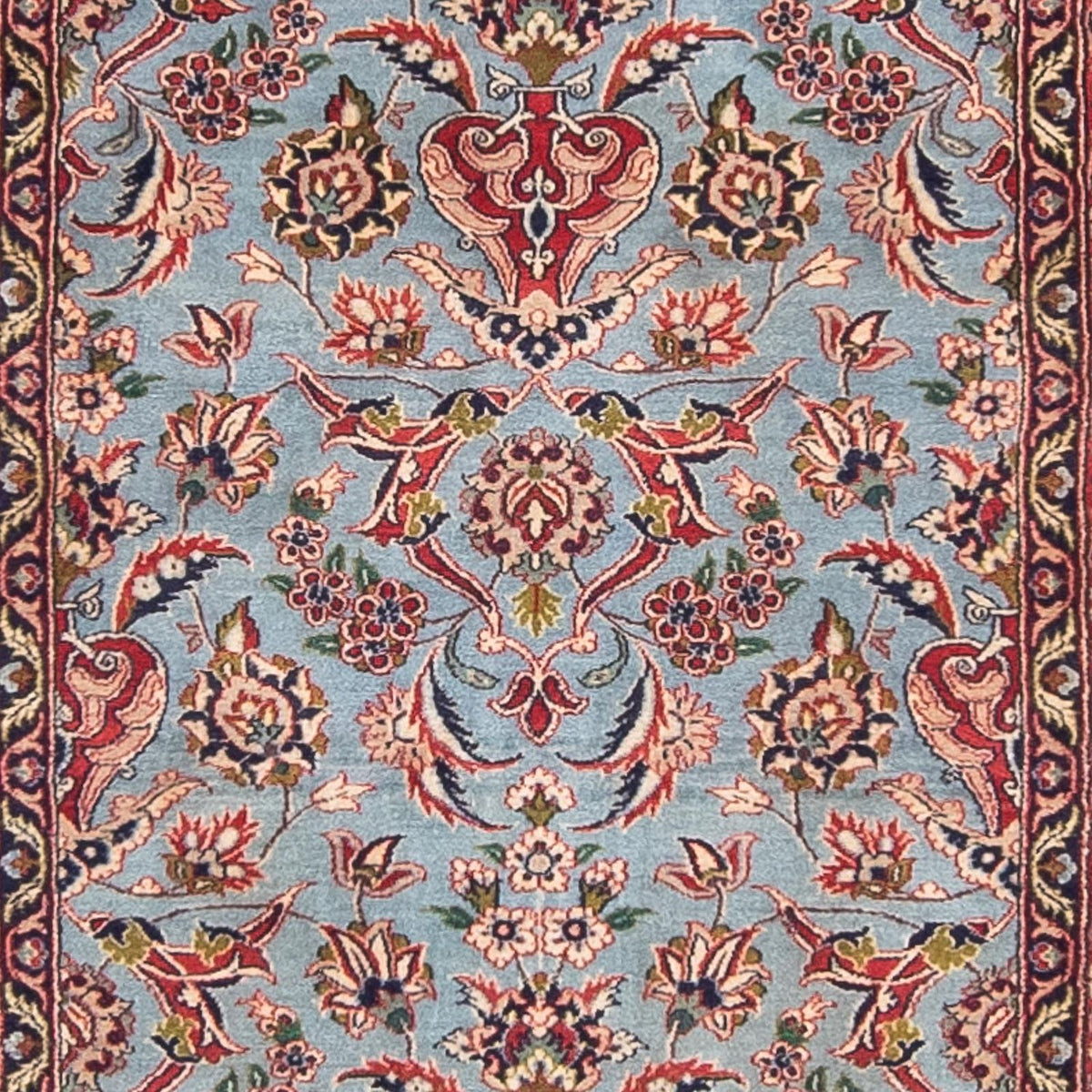 Løber Persisk tæppe - Isfahan - Premium - 415 x 77 cm - flerfarvet