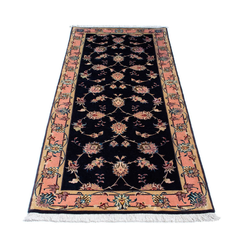Løber Persisk tæppe - Tabriz - Royal - 200 x 74 cm - mørkeblå