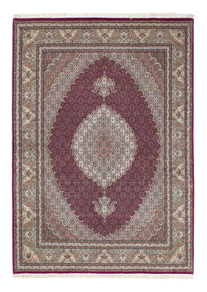 Persisk tæppe - Tabriz - 208 x 150 cm - mørkerød