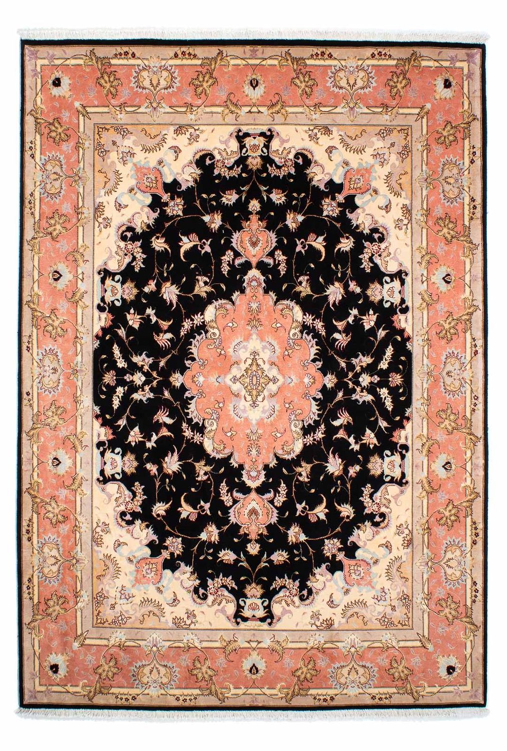 Persisk tæppe - Tabriz - Royal - 238 x 170 cm - mørkeblå