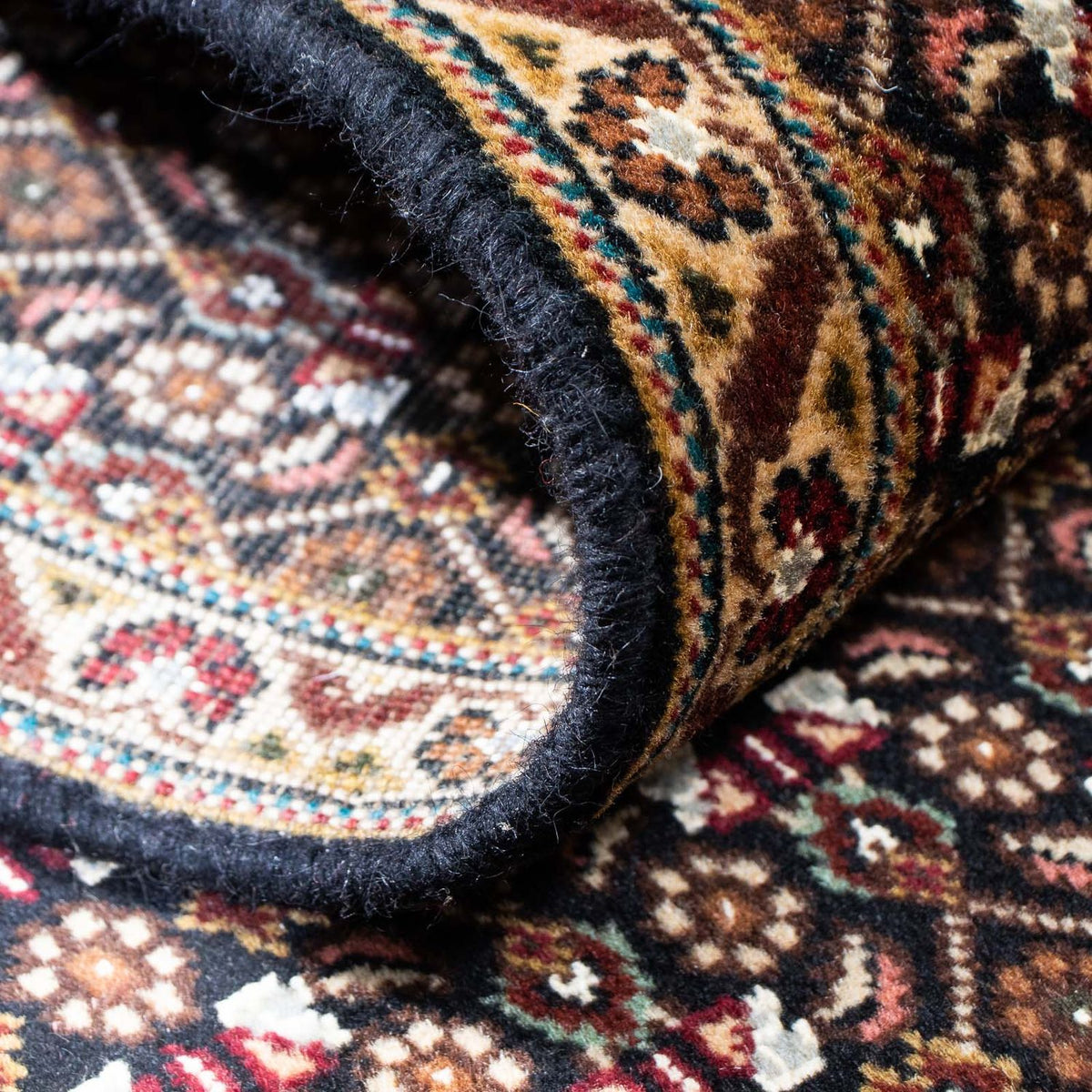 Løber Persisk tæppe - Tabriz - 204 x 74 cm - mørkeblå