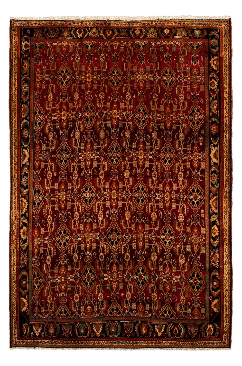 Persisk tæppe - Nomadisk - 308 x 212 cm - mørkerød