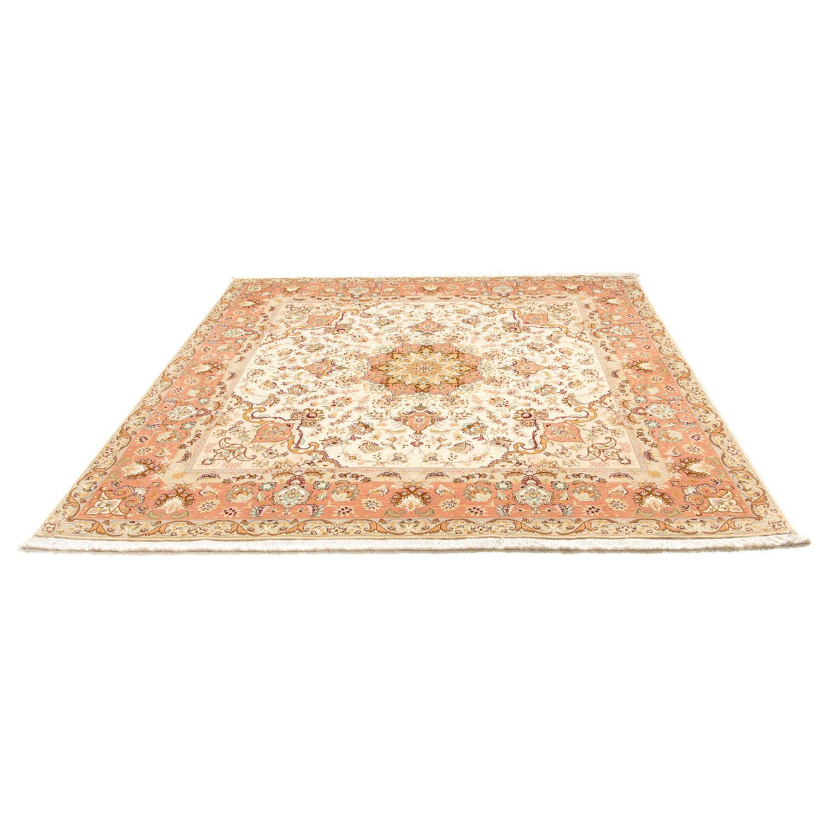 Persisk tæppe - Tabriz - Royal firkantet - 212 x 205 cm - beige