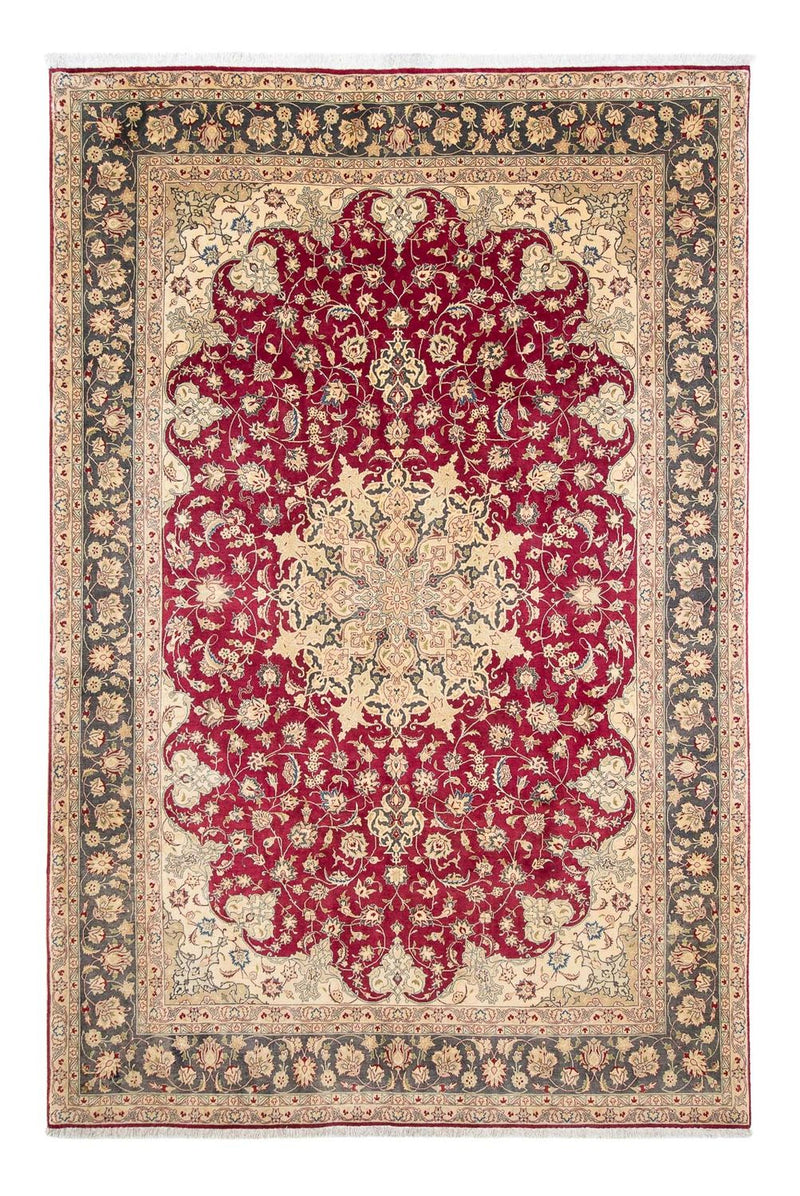 Persisk tæppe - Tabriz - Royal - 300 x 202 cm - mørkerød
