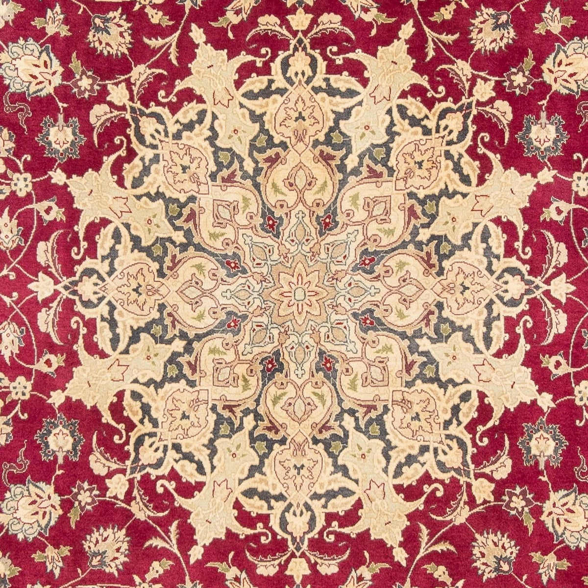 Persisk tæppe - Tabriz - Royal - 300 x 202 cm - mørkerød