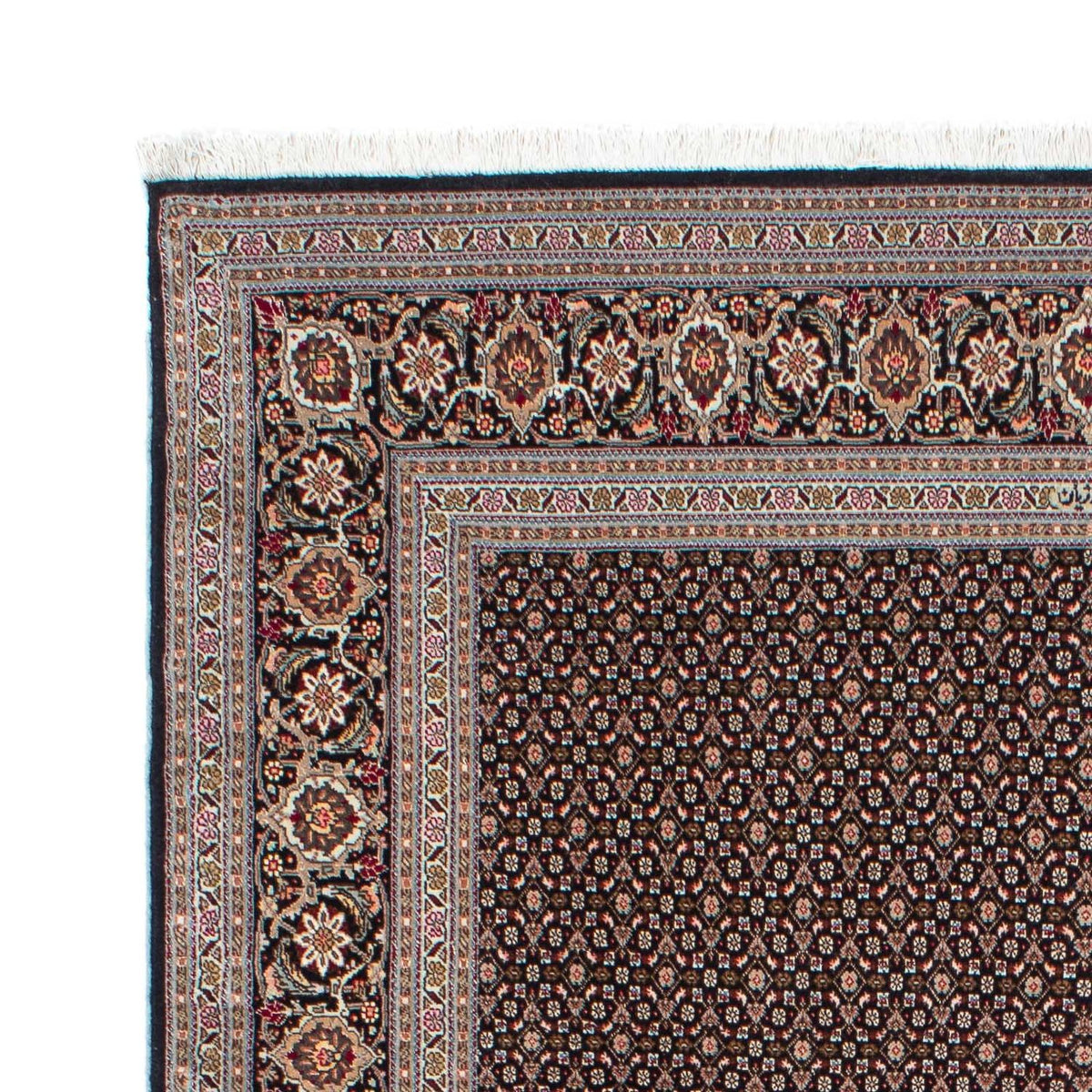 Persisk tæppe - Tabriz - 215 x 151 cm - mørkeblå