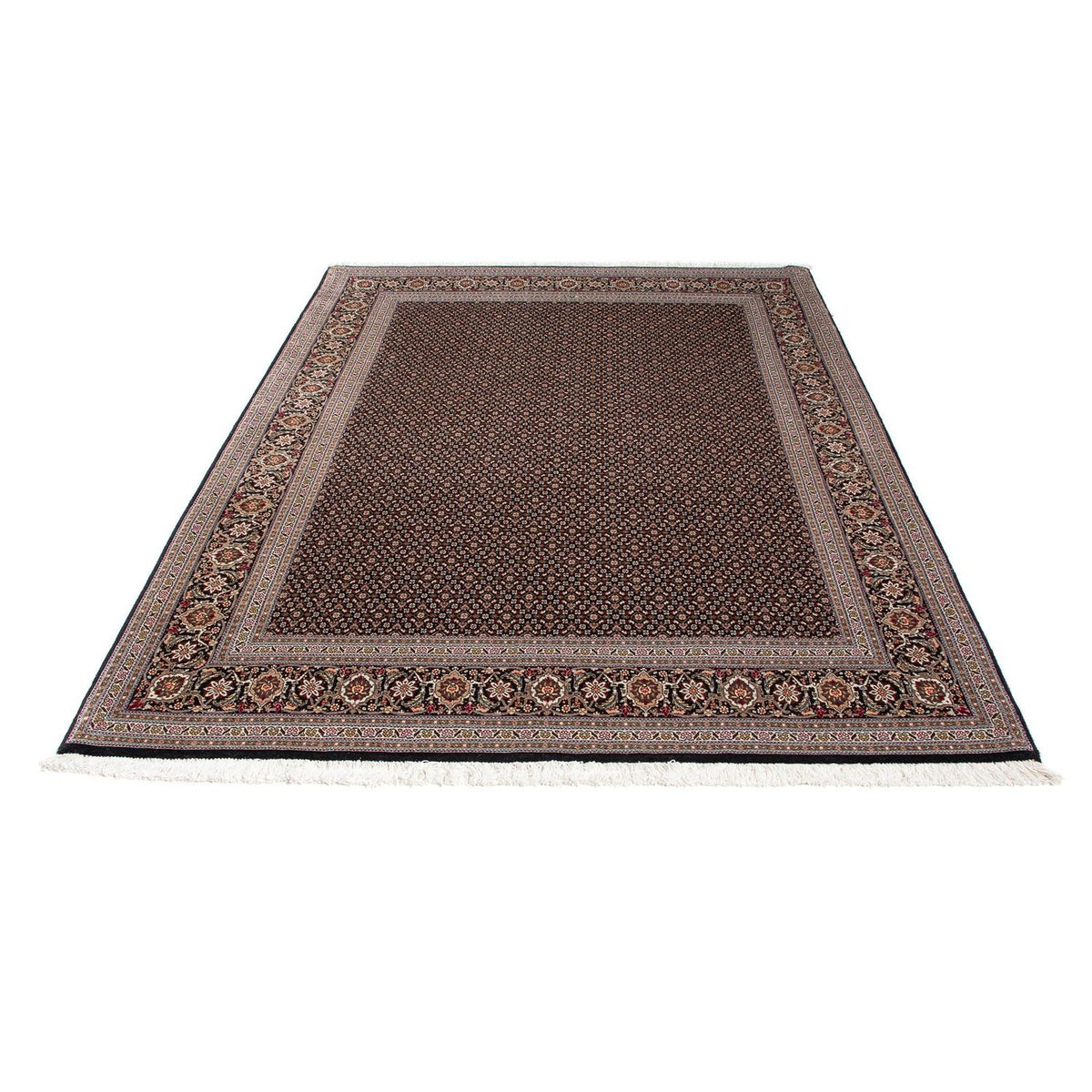 Persisk tæppe - Tabriz - 215 x 151 cm - mørkeblå