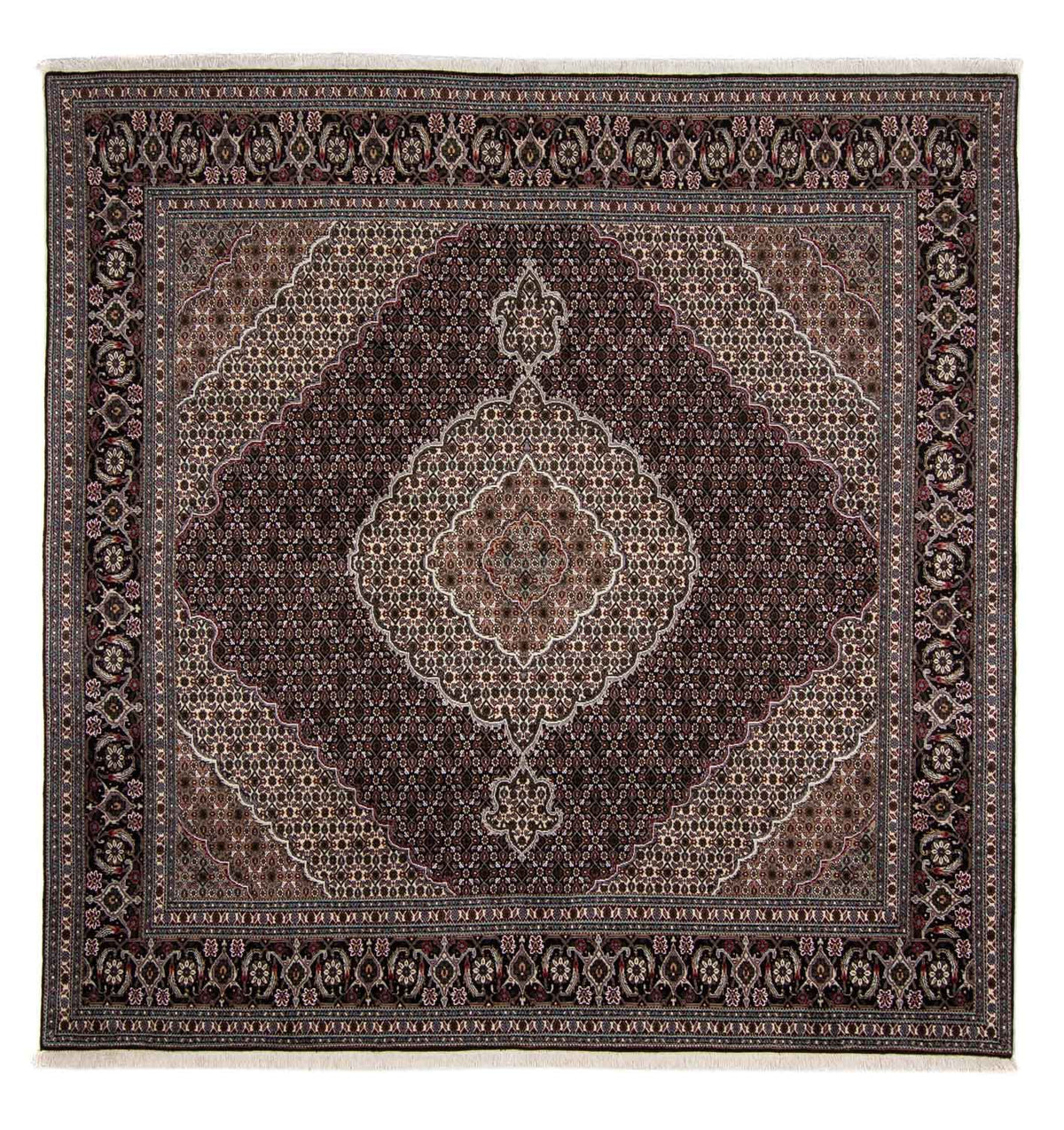 Persisk tæppe - Tabriz - Royal firkantet  - 251 x 249 cm - mørkeblå