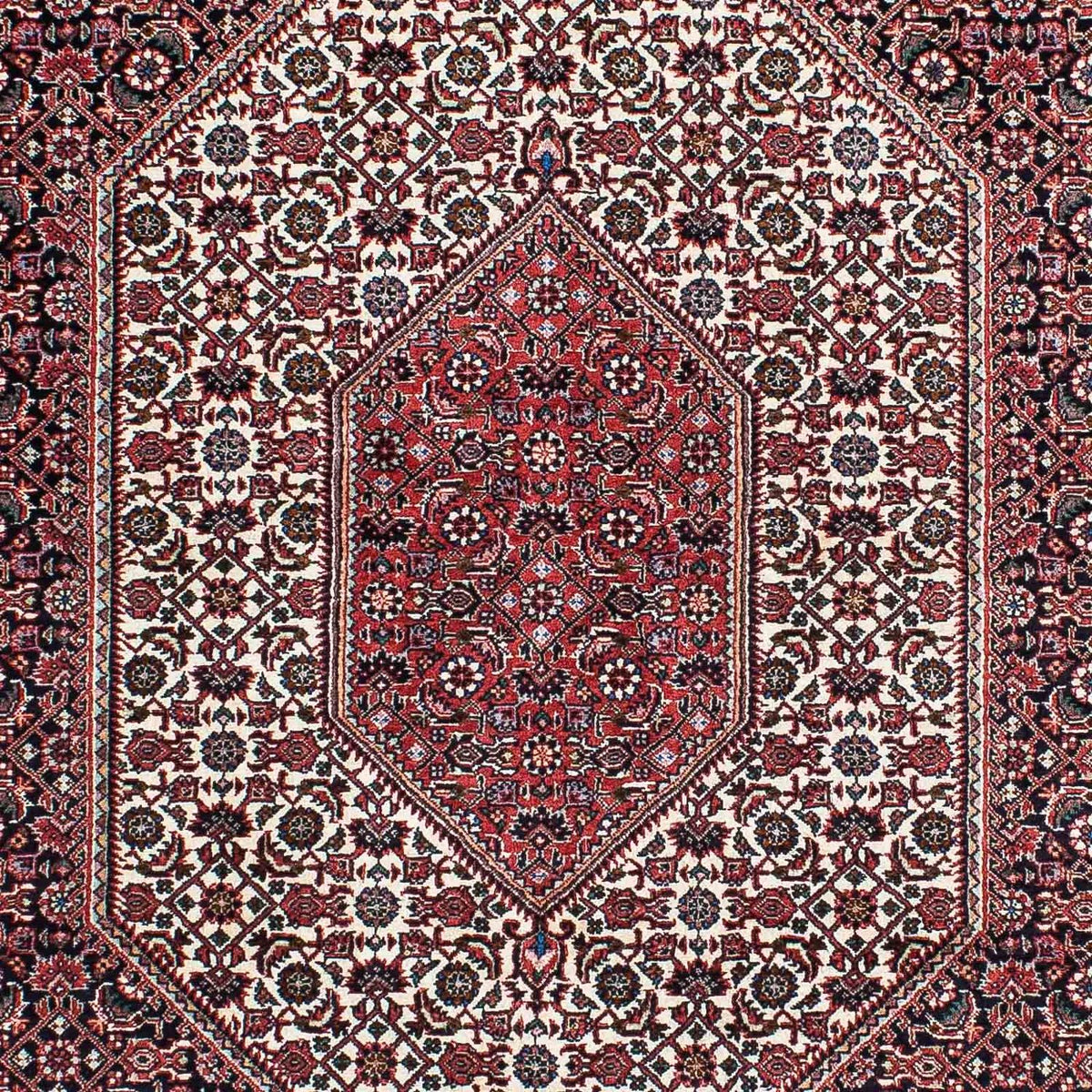 Persisk tæppe - Bijar - 211 x 132 cm - lysrød