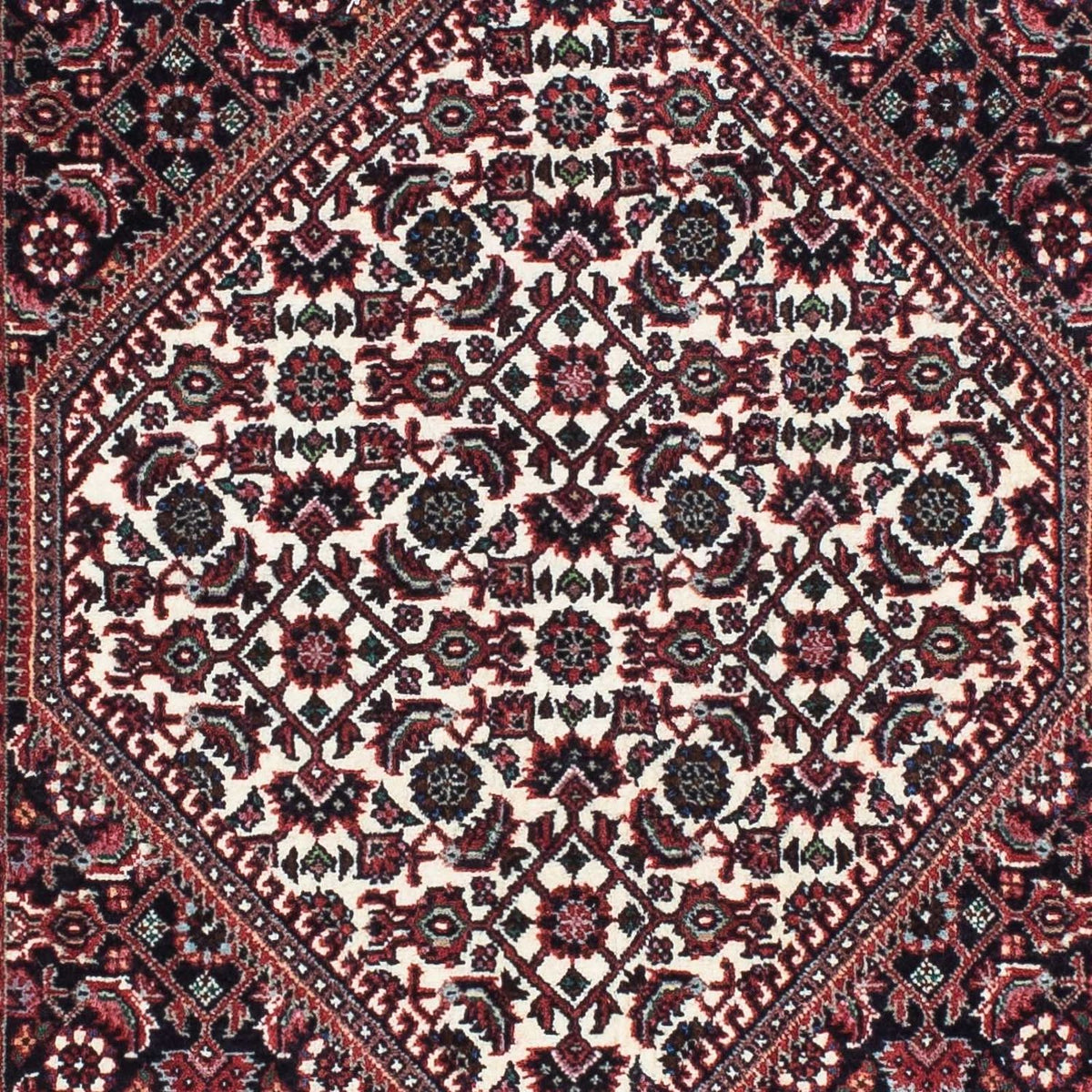 Løber Persisk tæppe - Bijar - 196 x 75 cm - mørkeblå