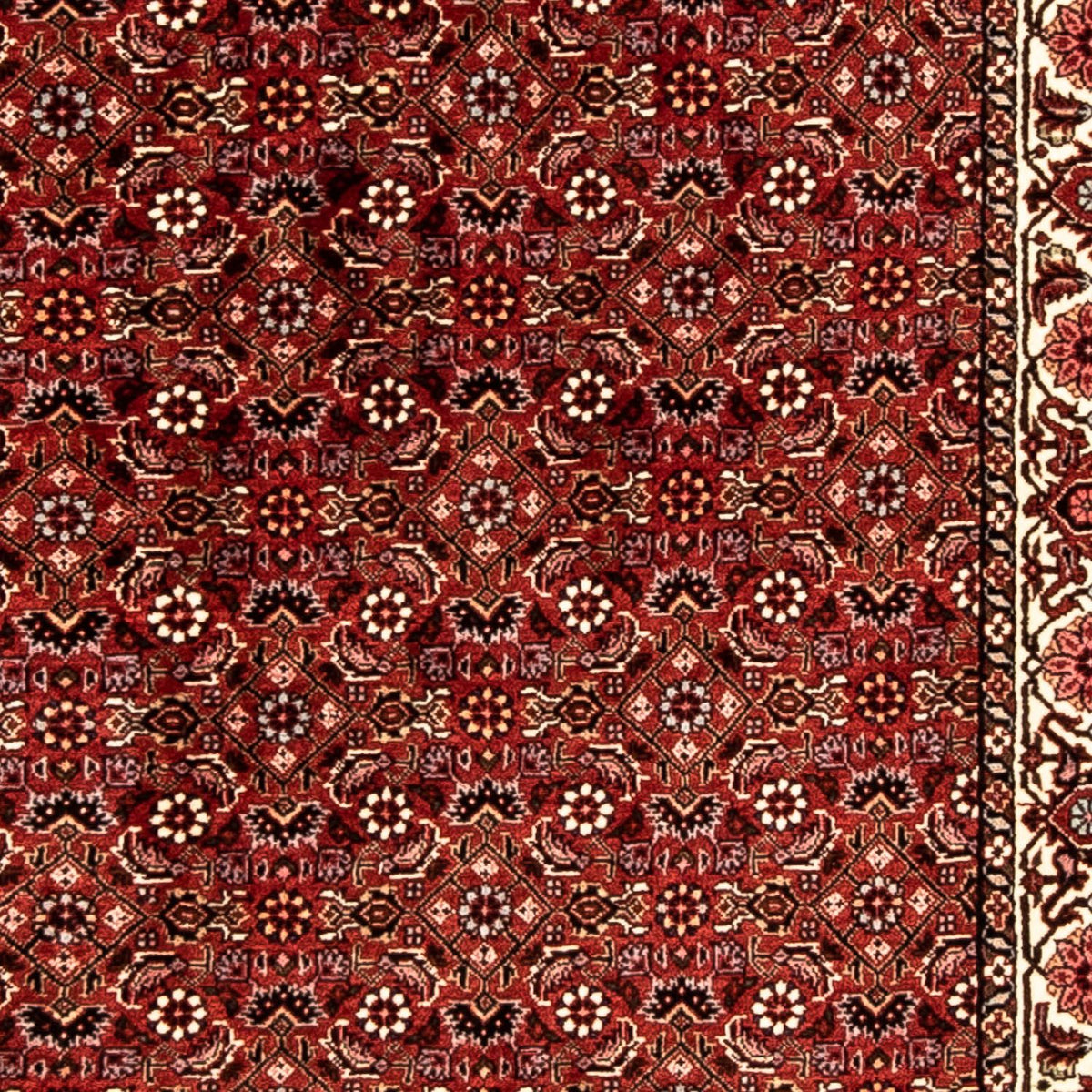 Løber Persisk tæppe - Bijar - 296 x 82 cm - mørkerød