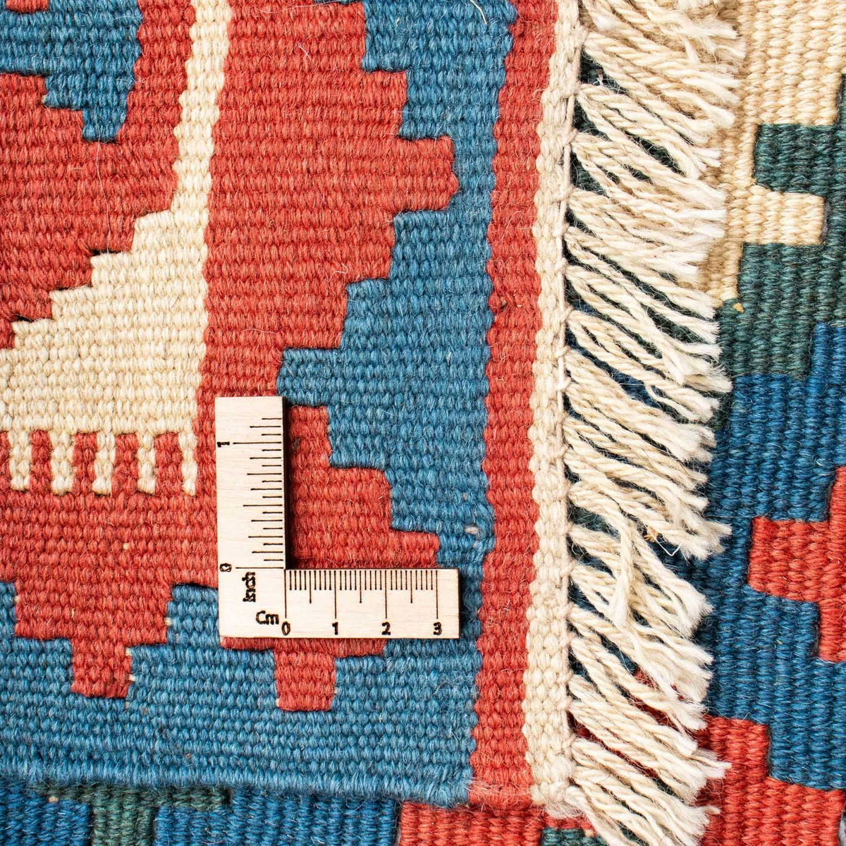 Kelim-tæppe - orientalsk - 185 x 112 cm - blå