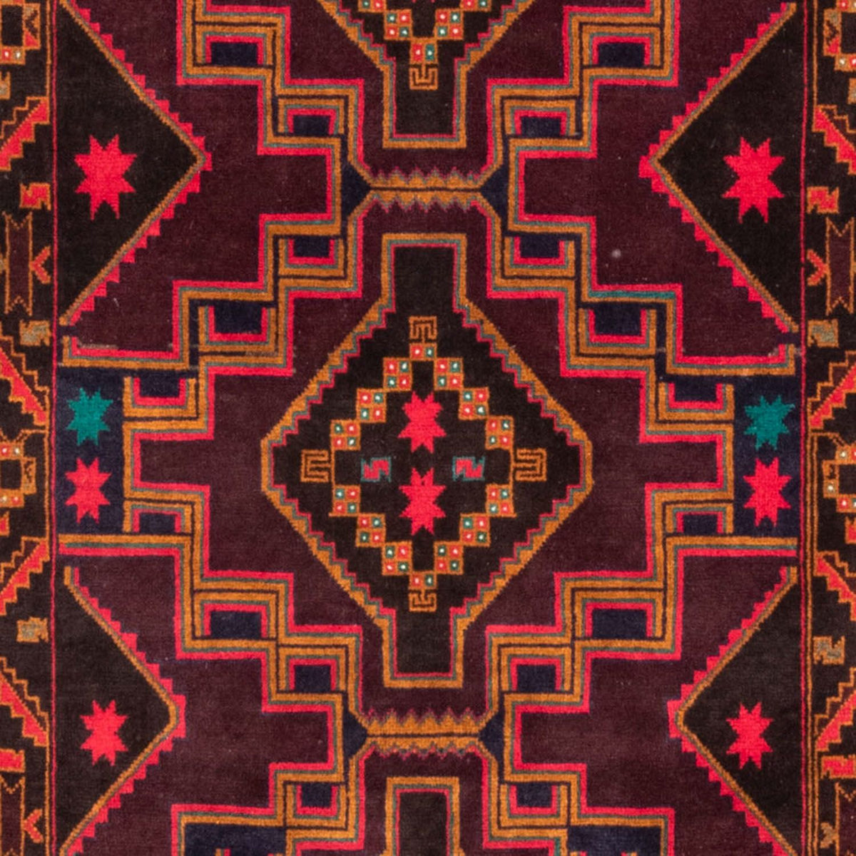 Løber Baluch-tæppe - 193 x 106 cm - mørkeblå