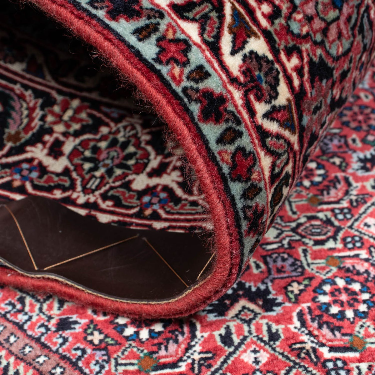 Persisk tæppe - Bijar - 198 x 132 cm - lysrød