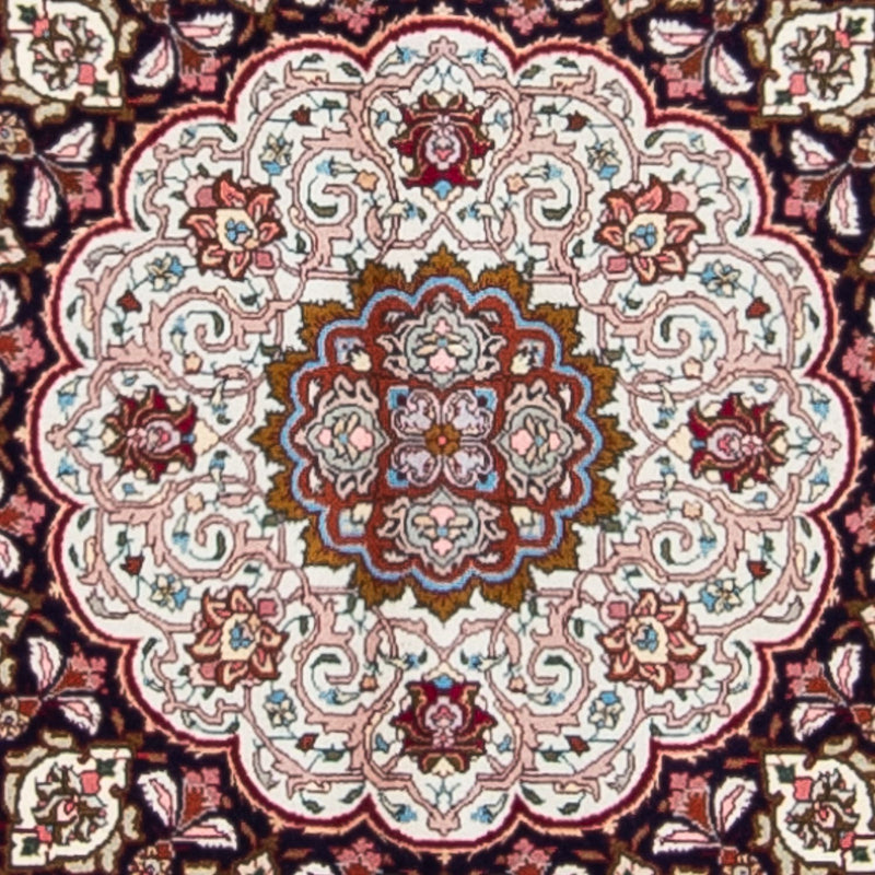 Persisk tæppe - Tabriz - Royal firkantet  - 300 x 297 cm - mørkerød