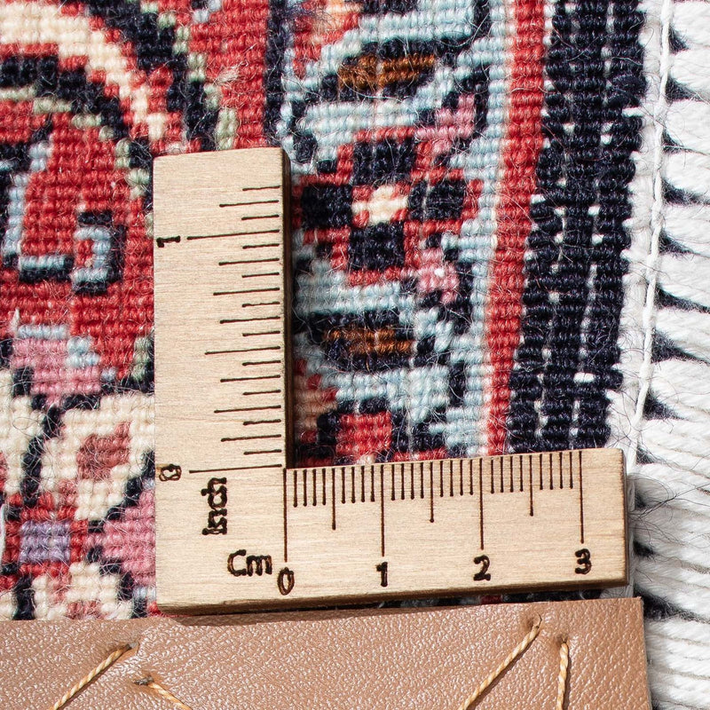 Persisk tæppe - Bijar firkantet  - 300 x 300 cm - mørkerød