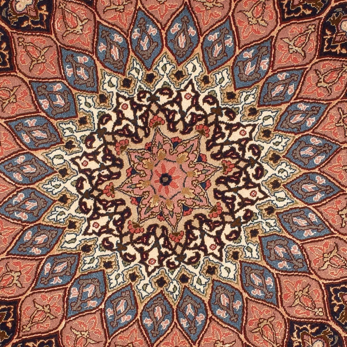 Persisk tæppe - Tabriz - Royal rundt  - 150 x 150 cm - brun