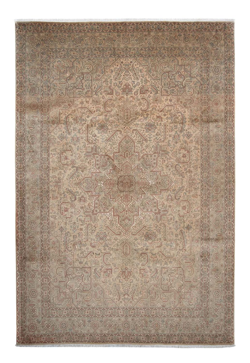 Persisk tæppe - Tabriz - Royal - 296 x 198 cm - lys brun