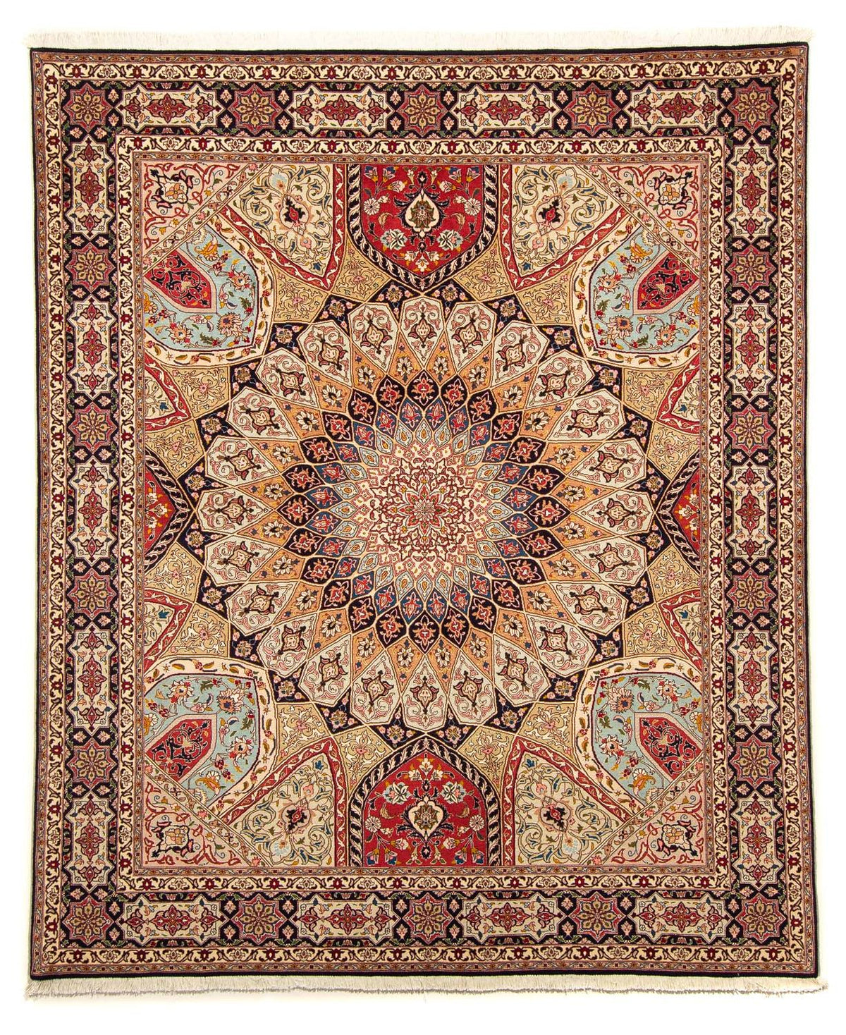 Persisk tæppe - Tabriz - Royal - 246 x 205 cm - flerfarvet