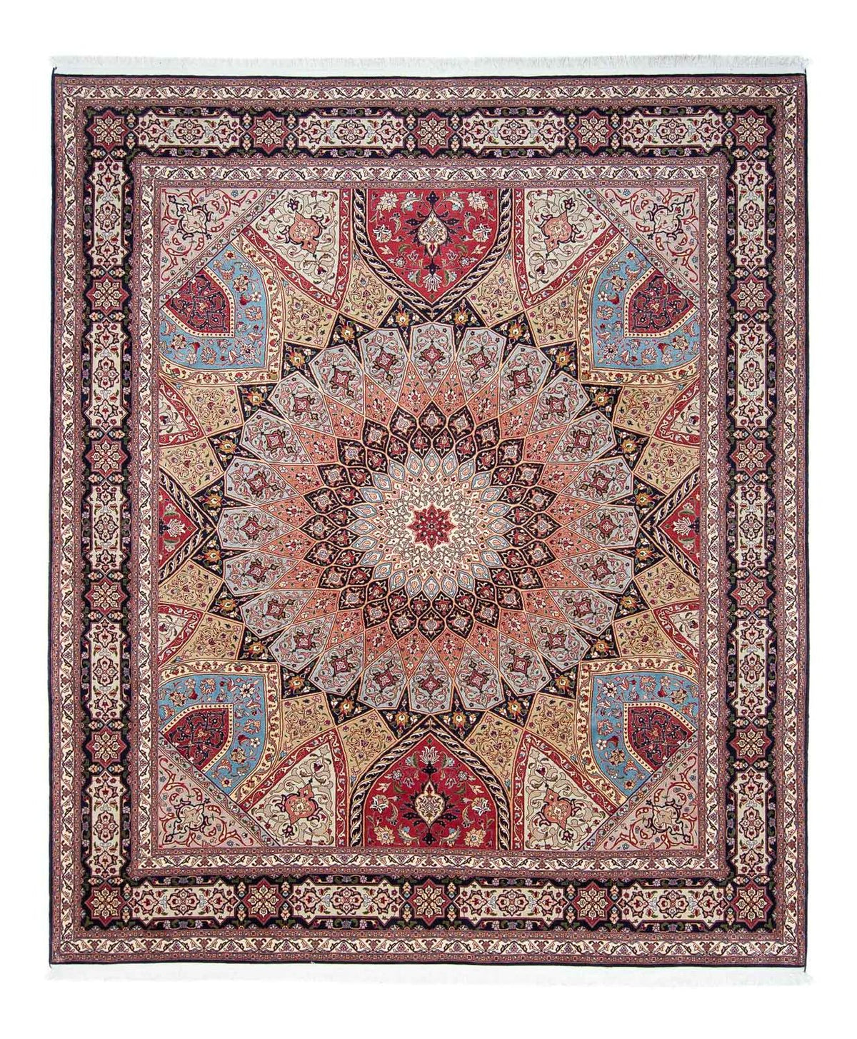Persisk tæppe - Tabriz - Royal - 298 x 253 cm - flerfarvet