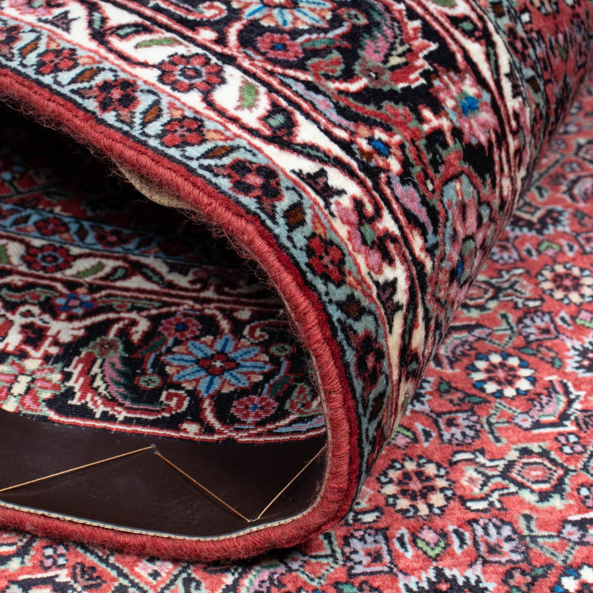 Persisk tæppe - Bijar - 216 x 128 cm - lysrød