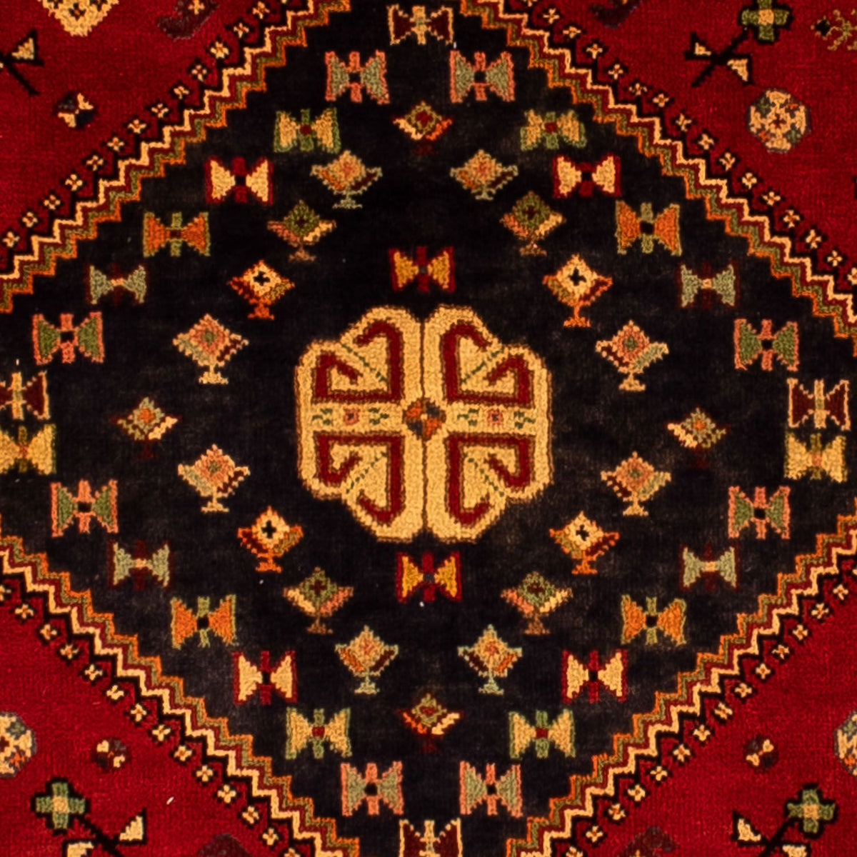 Persisk tæppe - Nomadisk - 302 x 214 cm - mørkerød