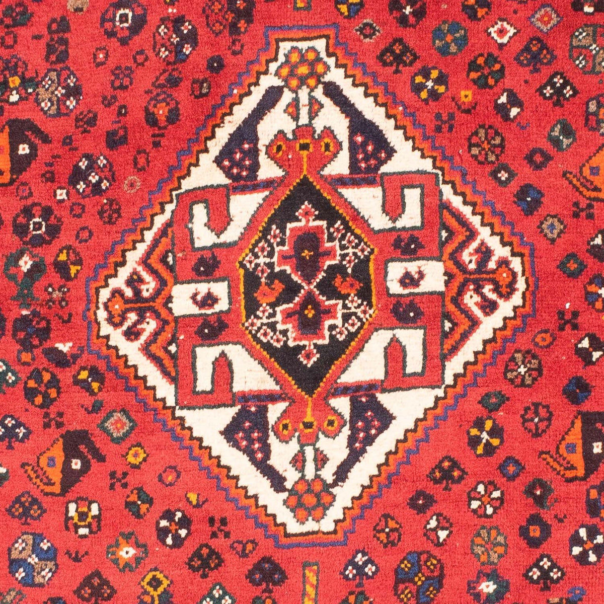 Persisk tæppe - Nomadisk - 171 x 118 cm - mørkerød